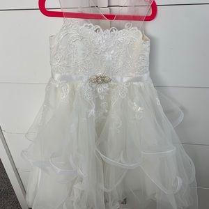 David’s Bridal Cap Sleeve Flower Girl Dress- Ivory